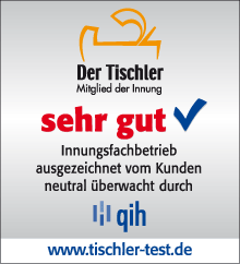 qih-Qualitätssiegel Sehr gut für das Tischler-Handwerk